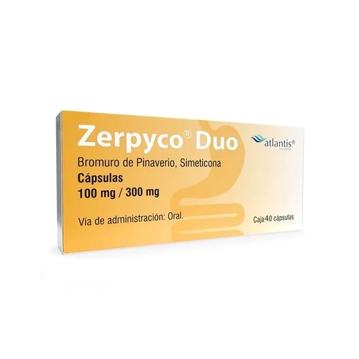 [DIMETICONA,BROMURO DE PINAVERIO] ZERPYCO-DUO 100/300 MG CAPSULAS CON 40