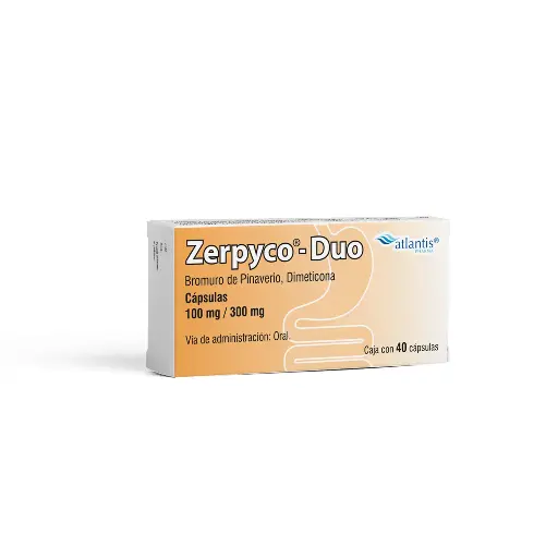 [DIMETICONA,BROMURO DE PINAVERIO] ZERPYCO-DUO 100/300 MG CAPSULAS CON 40