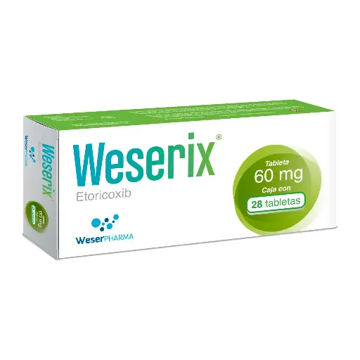 [ETORICOXIB] WESERIX 60MG TABLETAS CON 28