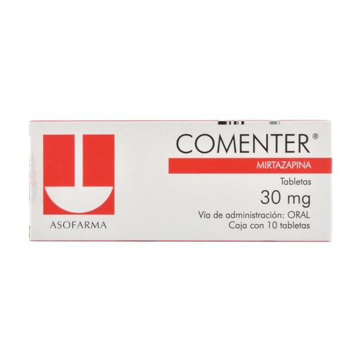 [MIRTAZAPINA] COMENTER 30MG COMPRIMIDOS CON 10