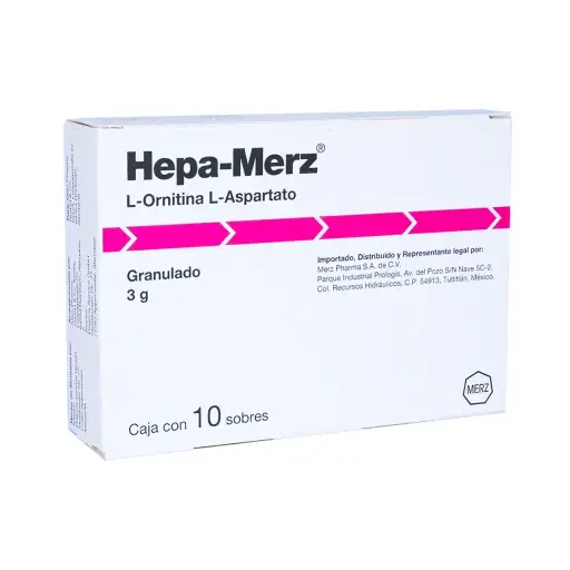 [L,ASPARTATO,ORNITINAL] HEPA MERZ GDO 3G SOBRES CON 10