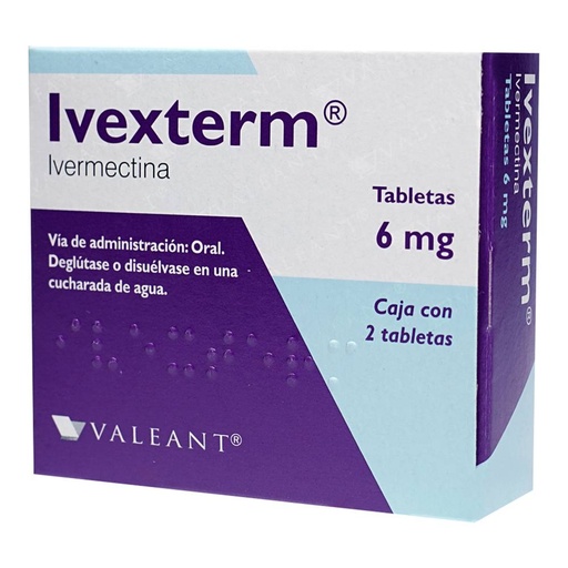 [IVERMECTINA] IVEXTERM 6MG TABLETAS CON 2