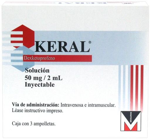 [DEXKETOPROFENO TROMETAMOL] KERAL 50MG/2ML AMPULA CON 3