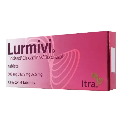 [CLINDAMICINA,FLUCONAZOL,TINIDAZOL] LURMIVI 500/312.5/37.5MG TABLETAS CON 4