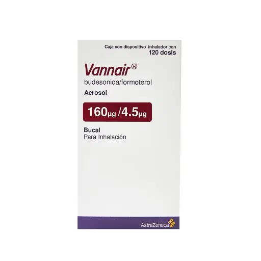 [FORMOTEROL,BUDESONIDA] VANNAIR 160/4.5MCG 1 AEROSOL CON 120 DOSIS