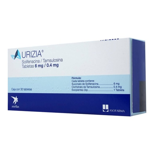 [TAMSULOSINA,SOLIFENACINA] URIZIA 6/0.4MG TABLETAS CON 30