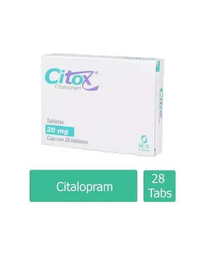 [CITALOPRAM] CITOX 20MG TABLETAS CON 28
