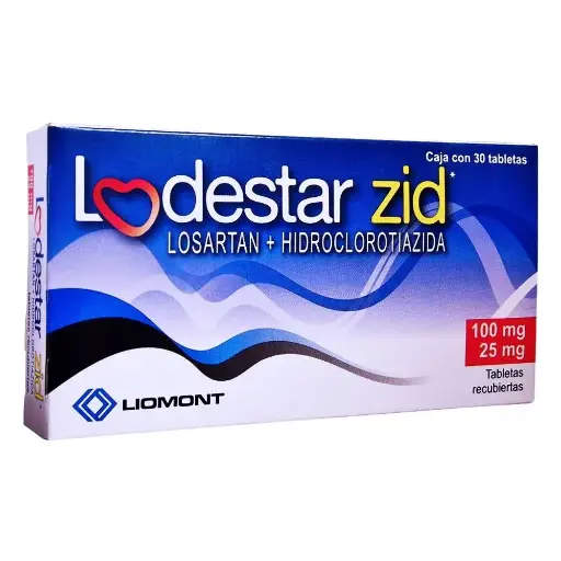 [HIDROCLOROTIAZIDA,LOSARTAN] LODESTAR ZID 100/25MG TABLETAS CON 30