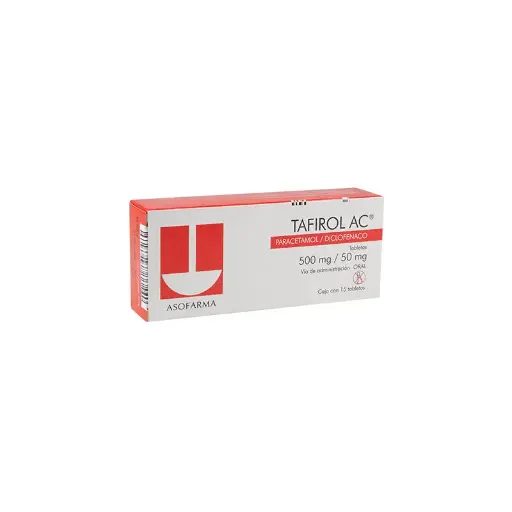 [PARACETAMOL,DICLOFENACO] TAFIROL-AC 500/50MG TABLETAS CON 15