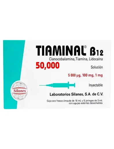 [COMPLEJO B] TIAMINAL B-12 50000 INYECTABLE AMPULA 10ML