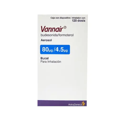 [FORMOTEROL,BUDESONIDA] VANNAIR 80/4.5MCG AEROSOL 120 DOSIS
