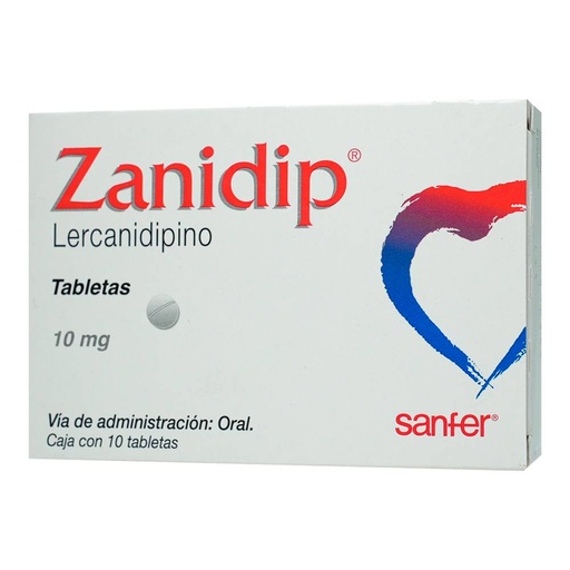 [LERCANIDIPINO] ZANIDIP 10MG TABLETAS CON 10