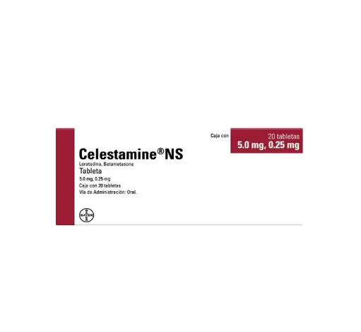 [LORATADINA,BETAMETASONA] CELESTAMINE NS 5/0.25MG TABLETAS CON 20