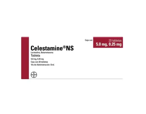 [LORATADINA,BETAMETASONA] CELESTAMINE NS 5/0.25MG TABLETAS CON 20