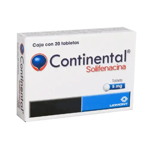 [SOLIFENACINA] CONTINENTAL 5MG TABLETAS CON 20