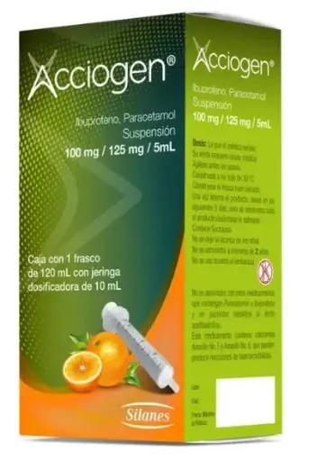 [PARACETAMOL,IBUPROFENO] ACCIOGEN 100/125MG SUSPENSION 120ML