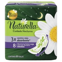 [CUIDADO PERSONAL,HIGIENE] TOALLAS NATURELLA CUIDADO NOCT C/ALAS C/8