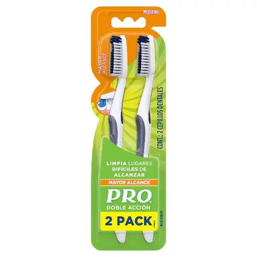 [CUIDADO PERSONAL,HIGIENE] CEPILLO DENTAL PRO D-DUT ENC MEDIANO 2 PACK