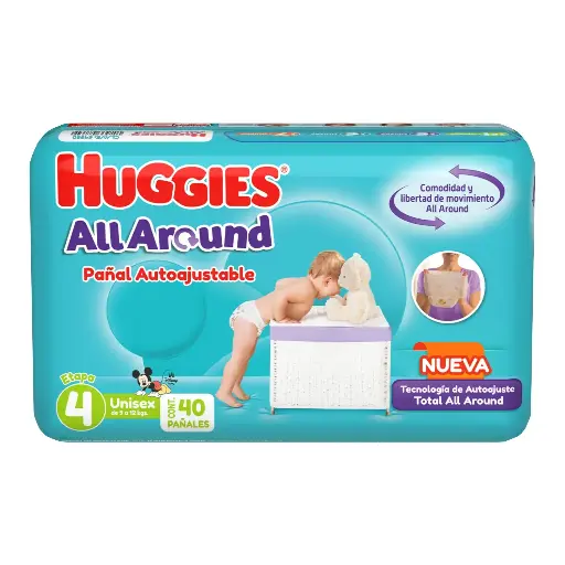 [CUIDADO PERSONAL,HIGIENE] PANAL HUGGIES ALL AROUND UNI E4 CON 40