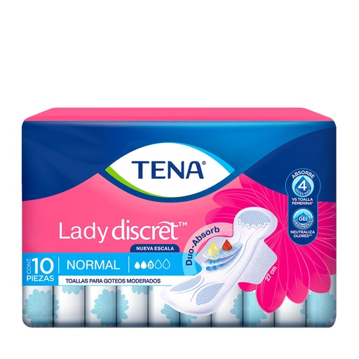 [CUIDADO PERSONAL,HIGIENE] TOALLAS SANIT TENA LADY NORMAL CON 10