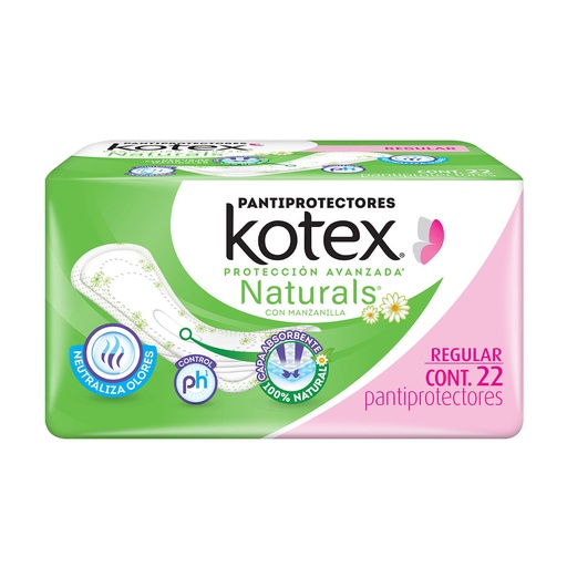 [CUIDADO PERSONAL,HIGIENE] PANTIPROTECTORES KOTEX REGULAR MZNILLA CON 22