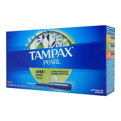[CUIDADO PERSONAL,HIGIENE] TAMPONES TAMPAX PEARL REG CON 8