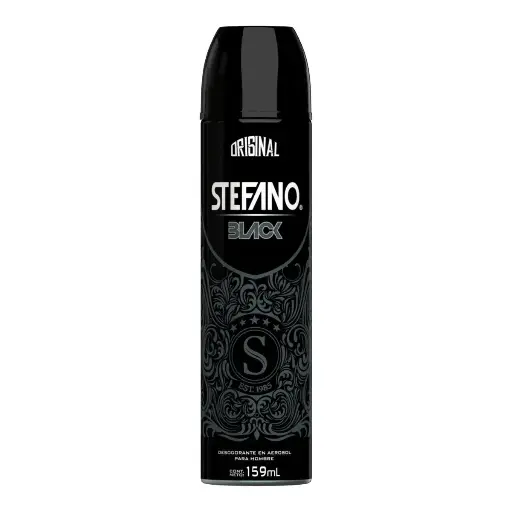 [CUIDADO PERSONAL,HIGIENE] DESODORANTE STEFANO AEROSOL BLACK 159ML