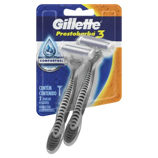 [CUIDADO PERSONAL,HIGIENE] RASTRILLO GILLETTE PRESTO 3 PAQ CON 2