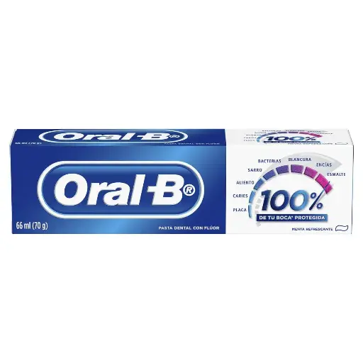 [CUIDADO PERSONAL,HIGIENE] PASTA DENTAL ORAL-B 100% MTA REFRES 66ML