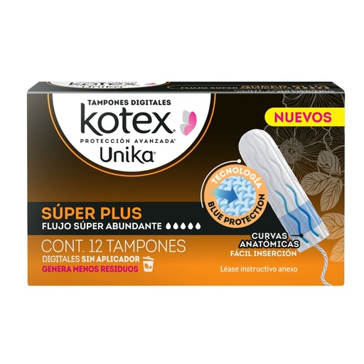 [CUIDADO PERSONAL,HIGIENE] TAMPONES KOTEX UNIK SUPERPLUS CON 12