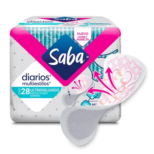 [CUIDADO PERSONAL,HIGIENE] PANTY PROTECTOR SABA MULTIESTILOS ULTR CON 28