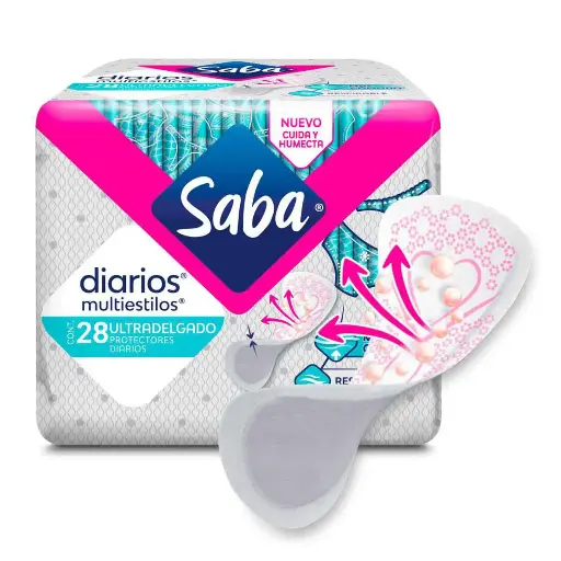 [CUIDADO PERSONAL,HIGIENE] PANTY PROTECTOR SABA MULTIESTILOS ULTR CON 28