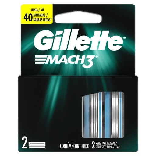 [CUIDADO PERSONAL,HIGIENE] GILLETTE MACH3 CARTUCHO CON 2
