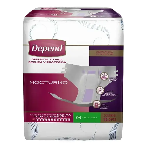 [CUIDADO PERSONAL,HIGIENE] CALZ DEPEND PLENITUD NOC GDE C/10