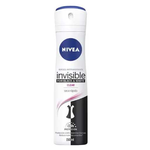 [CUIDADO PERSONAL,HIGIENE] DESODORANTE NIVEA AEROSOL INVISIBLE CLEAR 150ML