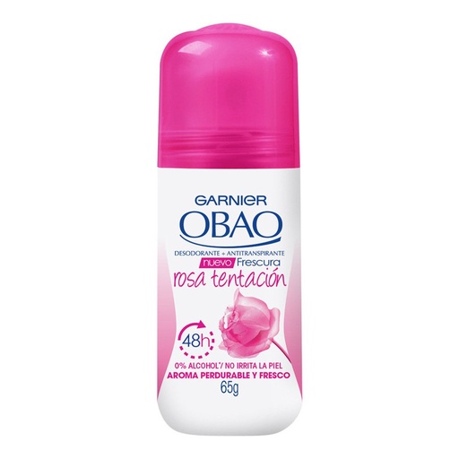 [CUIDADO PERSONAL,HIGIENE] DESODORANTE OBAO ROLL-ON ROSA TENTACION 65G