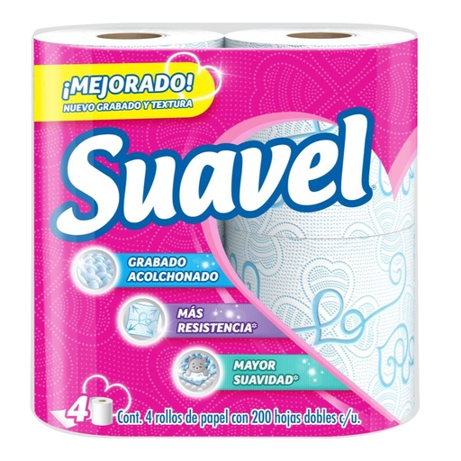 [CUIDADO PERSONAL,HIGIENE] PAPEL HIG SUAVEL CON 4