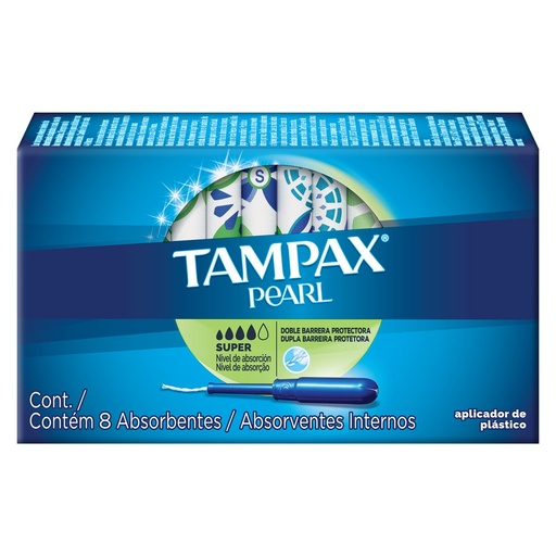 [CUIDADO PERSONAL,HIGIENE] TAMPONES TAMPAX PEARL SUPLEMENTO CON 8