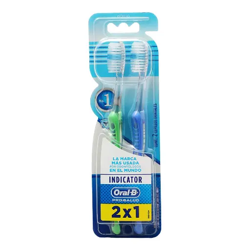 [CUIDADO PERSONAL,HIGIENE] CEPILLO DENTAL ORAL-B INDICATOR CON 2