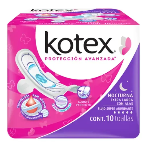 [CUIDADO PERSONAL,HIGIENE] TOALLAS SANIT F-SOFT KOTEX NOCTURNA CON 10