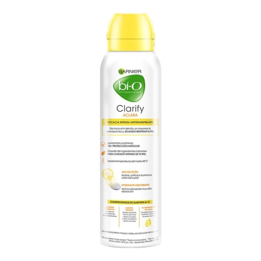 [CUIDADO PERSONAL,HIGIENE] DESODORANTE BI-O AEROSOL CLARIFY 150ML