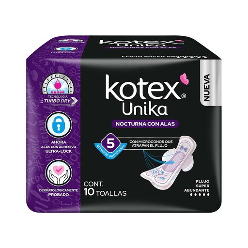 [CUIDADO PERSONAL,HIGIENE] TOALLAS SANIT KOTEX ULTRA SEC NOC CON 10
