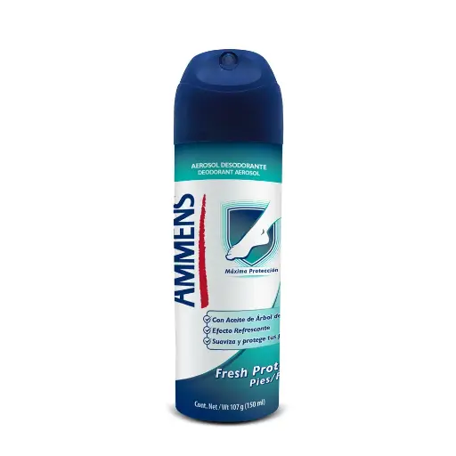 [CUIDADO PERSONAL,HIGIENE] DESODORANTE AEROSOL AMMENS PIES FRESH 150ML