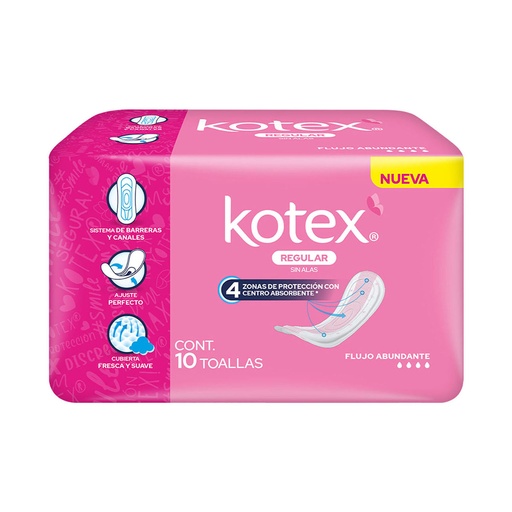 [CUIDADO PERSONAL,HIGIENE] TOALLAS SANIT KOTEX CLAS ANATS/10