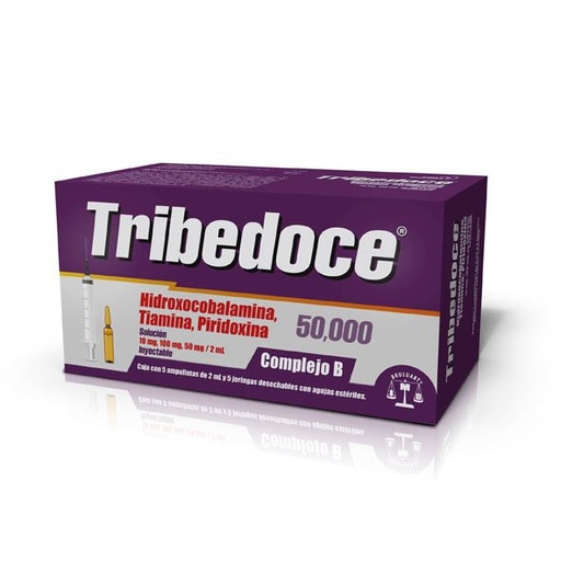 [COMPLEJO B] TRIBEDOCE 50,000 INYECTABLE 2ML C/5 (GI)