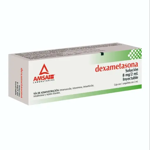 [DEXAMETASONA] DEXAMETASONA AMSA 8MG/2ML INYECTABLE CON 1 (GI)