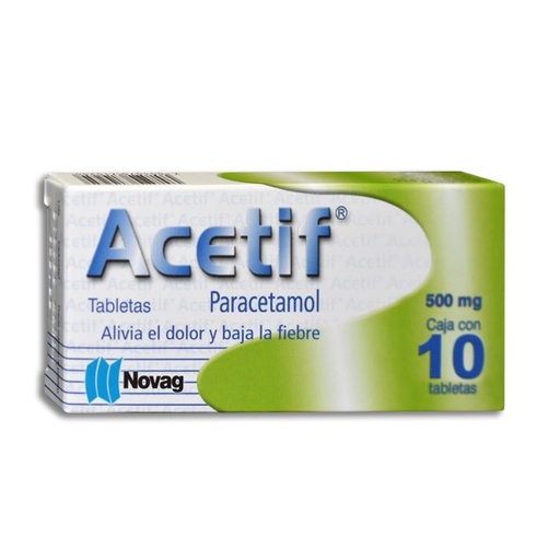 [PARACETAMOL] ACETIF 500MG TABLETAS C/10 (GI)