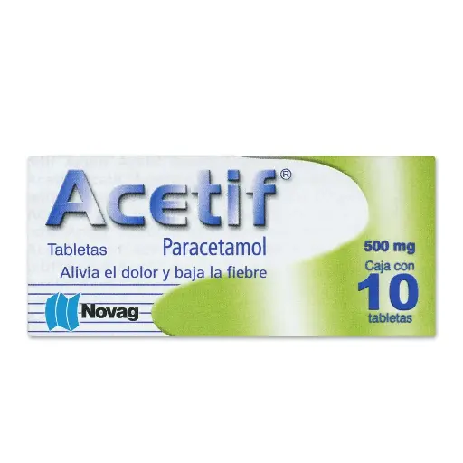 [PARACETAMOL] ACETIF 500MG TABLETAS CON 10 (GI)