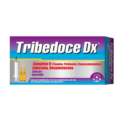 [COMPLEJO B,DEXAMETASONA,LIDOCAINA] TRIBEDOCE DX SOLUCION INYECTABLE CON 3 (GI)