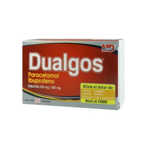 [PARACETAMOL,IBUPROFENO] DUALGOS 325/200MG TABLETAS CON 20 (GI)